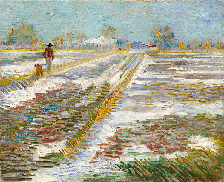 Landscape With Snow Vincent Willem Van Gogh Oil Painting